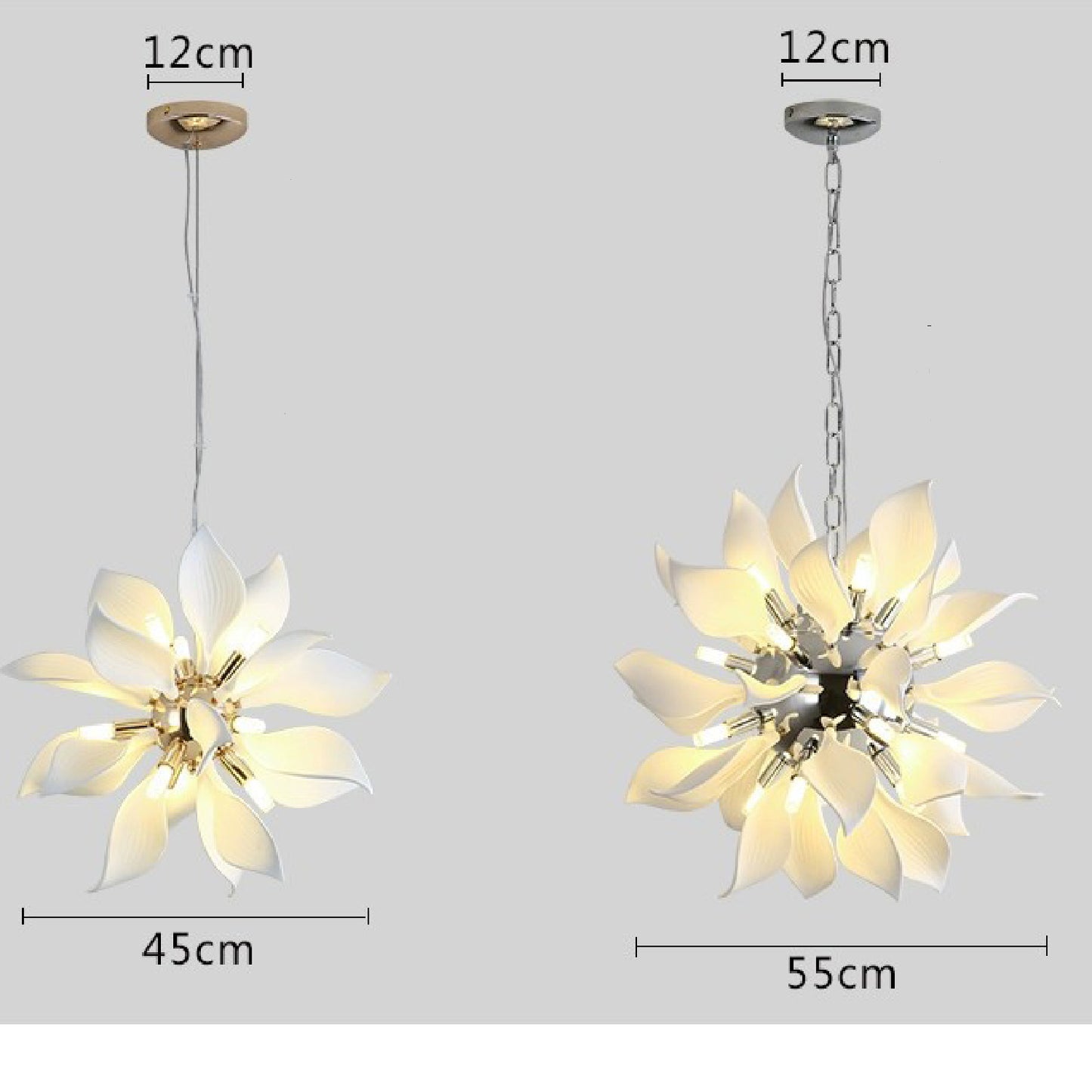 Mila Ceramic Petal Chandelier