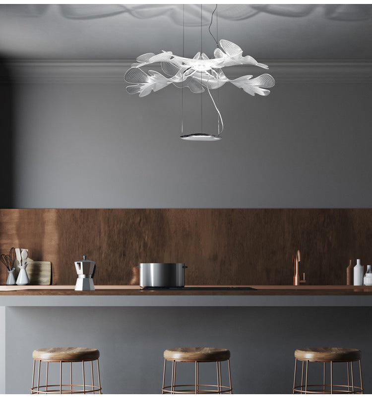 Embossed Floral Pendant Light