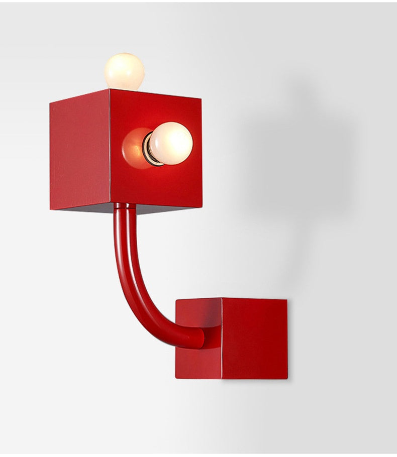 Red Block Wall Lamp