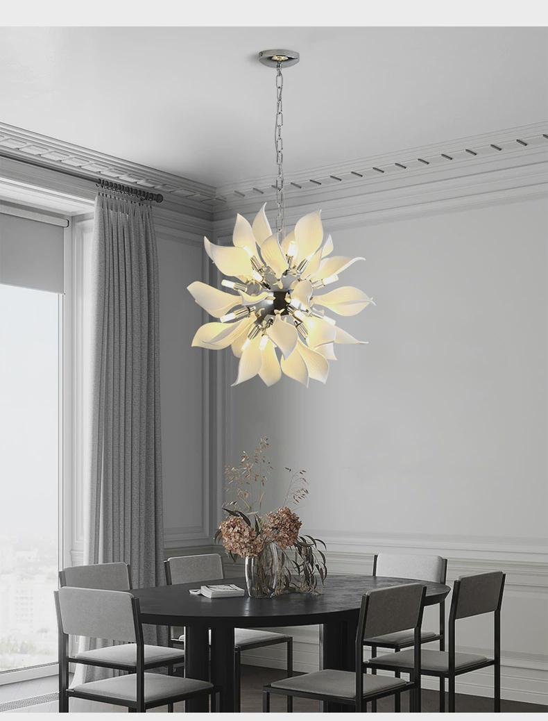 Mila Ceramic Petal Chandelier