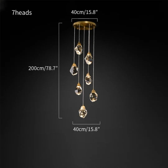 Crystal Brass Pendant Light | LED Wall Lamp – BELECOME