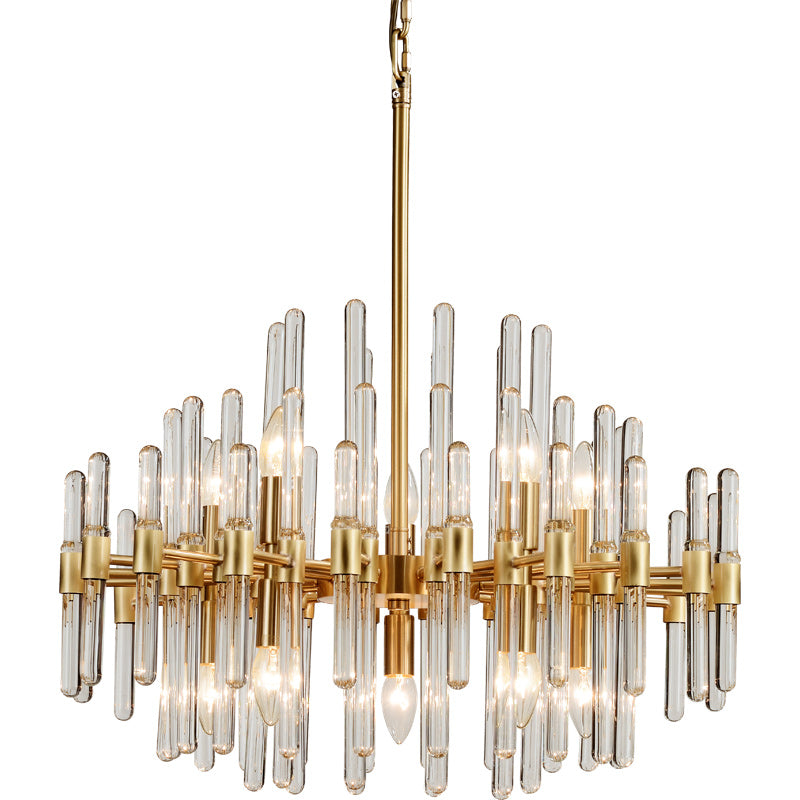 Antique Brass Crystal Chandelier Lighting – BELECOME